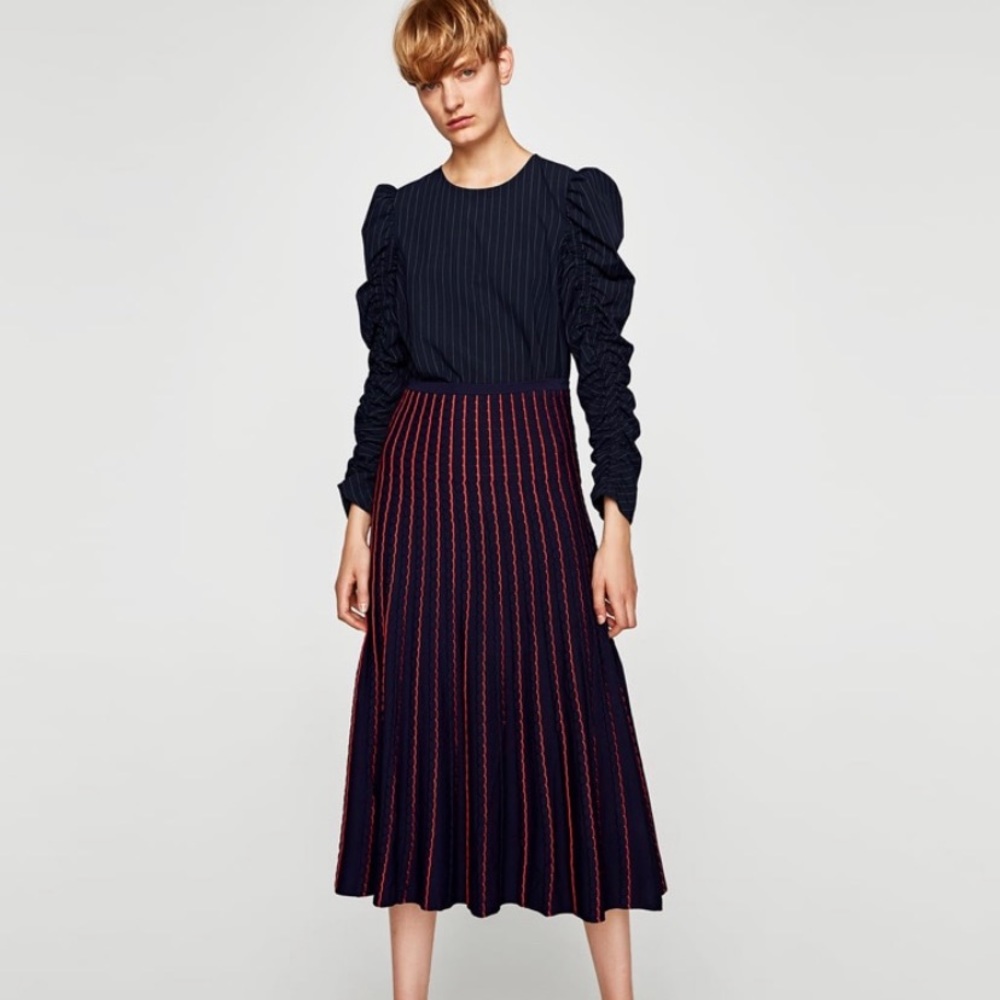Zara Knit Midi Skirt, size small